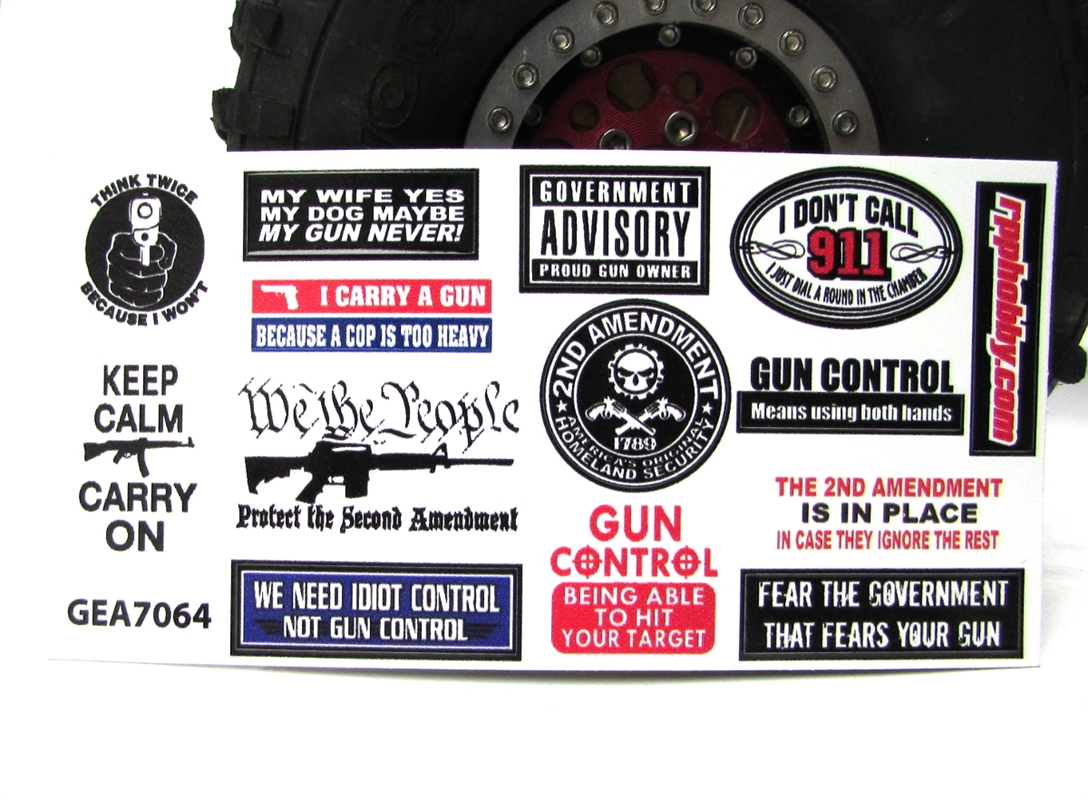 Countermeasures Sticker Gun Control Sticker Sheet